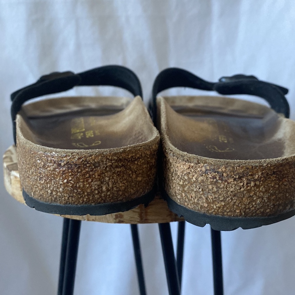 Madrid Sandals Womens 9 Black Shiny Strap! - Picture 4 of 6